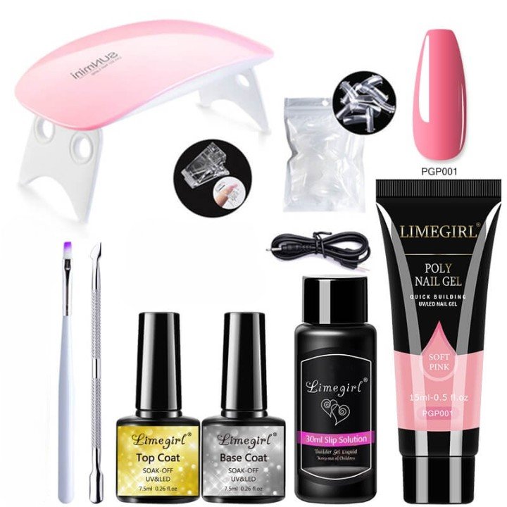 Kit Alongamento de Unhas Polygel + Cabine de Secagem GRÁTIS