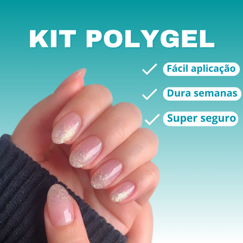 Kit Alongamento de Unhas Polygel + Cabine de Secagem GRÁTIS